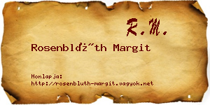 Rosenblüth Margit névjegykártya